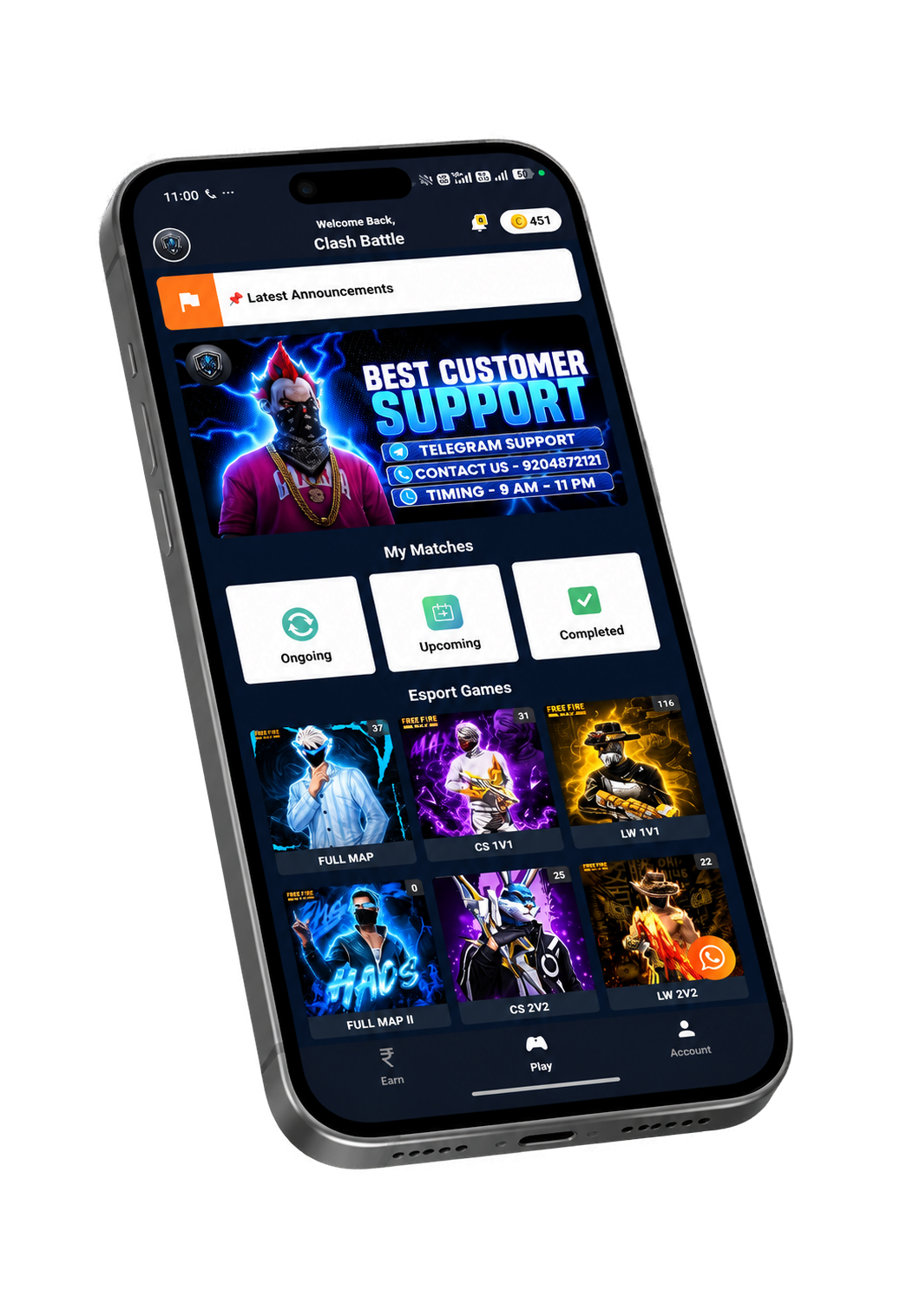 Clash Battle App